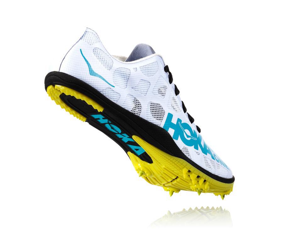 Hoka Australia One One Rocket X - Mens Spikes White/Blue - ZGTHD-2571